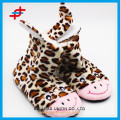 Ladies super soft animal style flannel slipper warm fuzzy indoor slipper boot